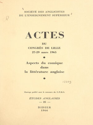 cover image of Aspects du cosmique dans la littérature anglaise